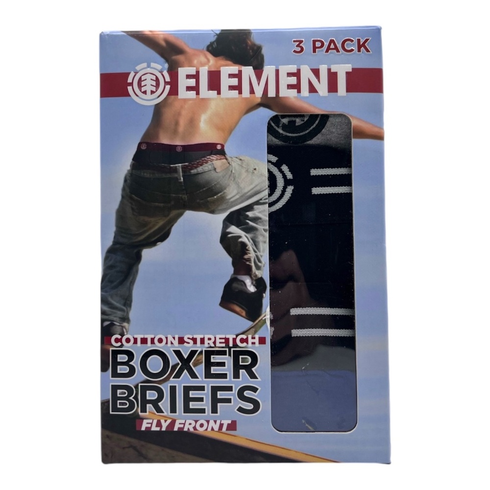 Element Cotton Stretch Men's Boxer Briefs With Fly Front